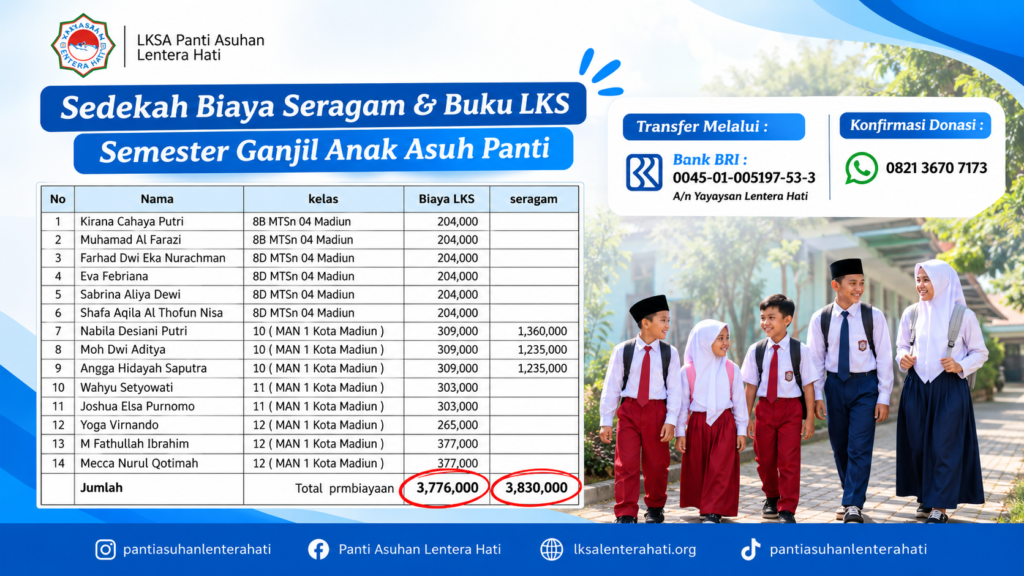 Sedekah perlengkapan sekolah